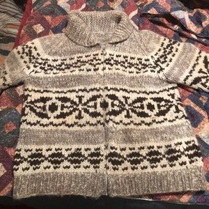 Vintage Cowichan sweater - handmade